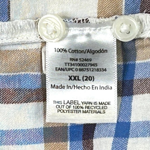 Time And Tru Womens XXL 20 Long Sleeve Button Up Flannel Plaid Shirt Blouse‎ - Picture 9 of 12